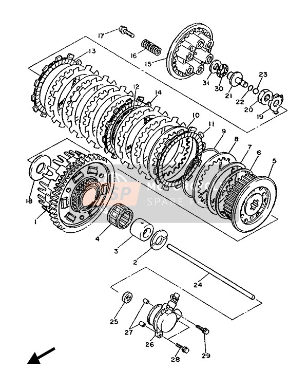 Yamaha FZX750 1987 Embrayage pour un 1987 Yamaha FZX750