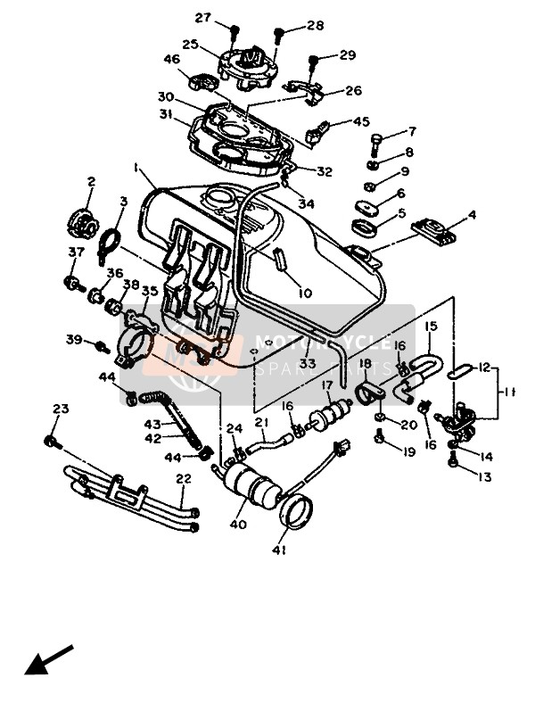 1HX244910000, Retaining Plate, Fuel Pump, Yamaha, 0