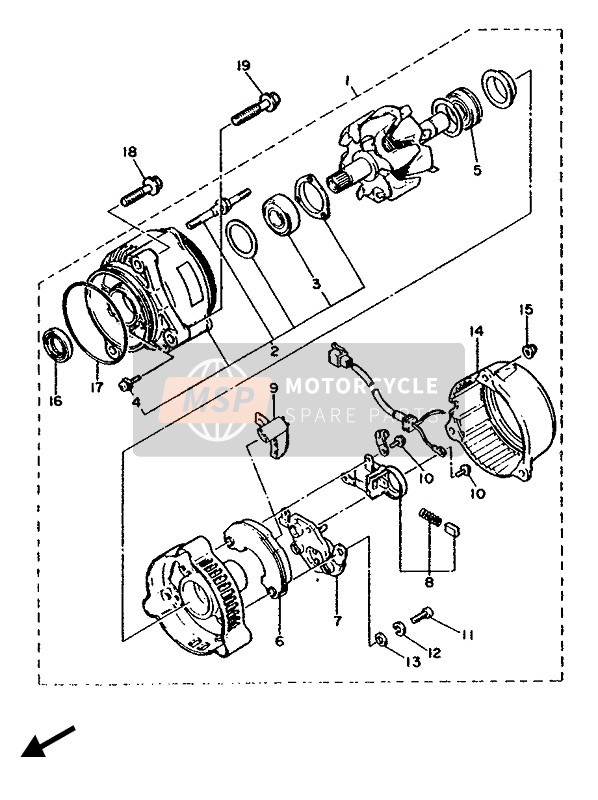 Yamaha FZX750 1987 Generator for a 1987 Yamaha FZX750