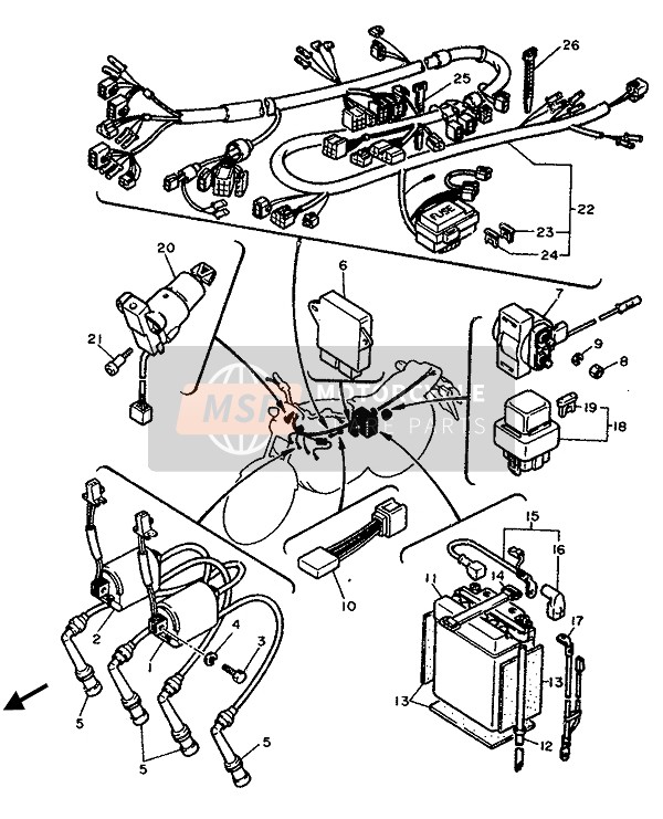 4U881980M000, Diode Assy, Yamaha, 1