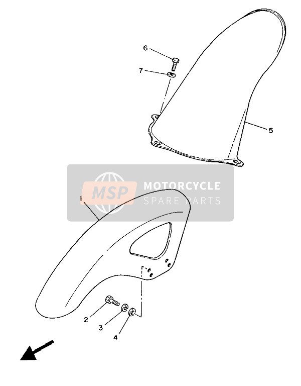 Yamaha TZ250T 1987 Fender for a 1987 Yamaha TZ250T