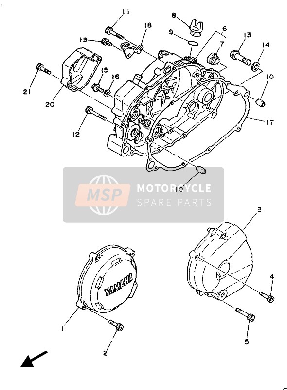 913140604500, Perno D'Articolazione, Yamaha, 1