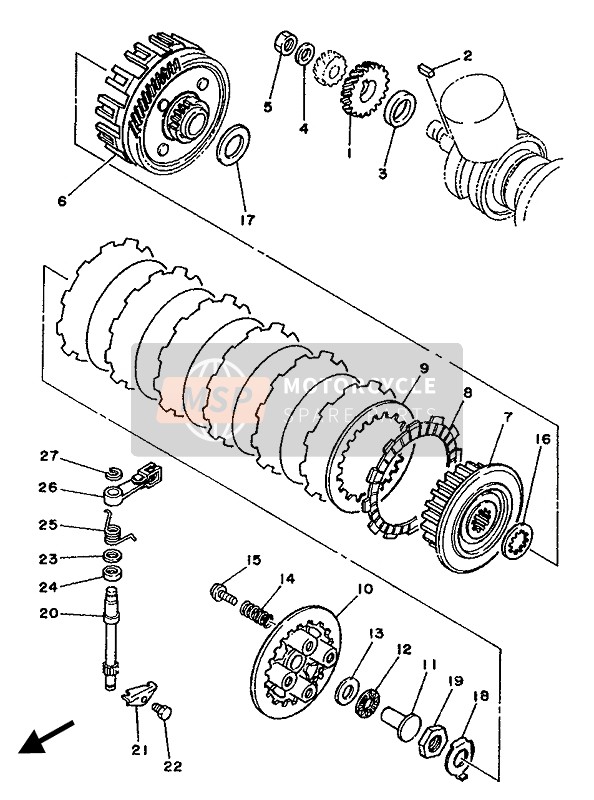 1KT163210000, Plate, Friction, Yamaha, 0