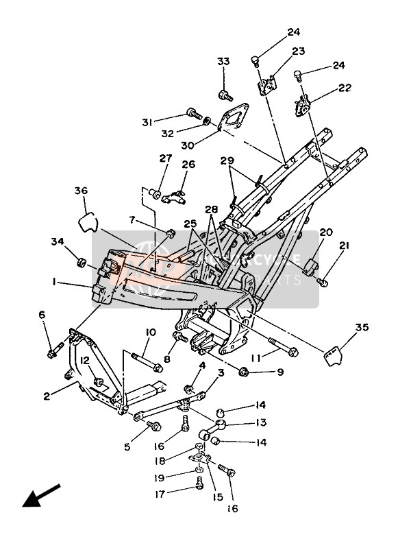 901051004000, Bolt, Washer Based, Yamaha, 2