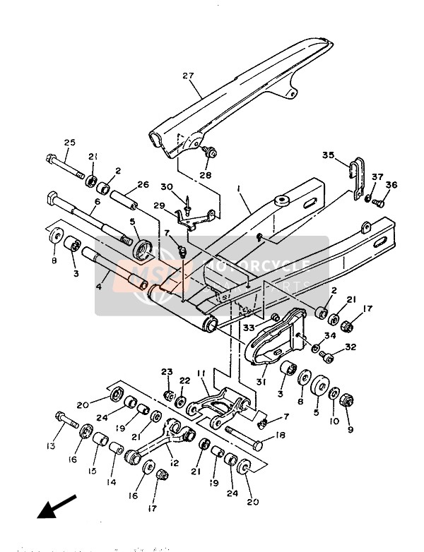 55K221290000, Cover, Thrust 2, Yamaha, 2