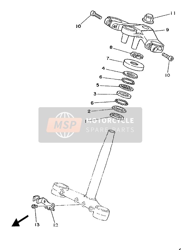 Yamaha TZR250 1987 Steering for a 1987 Yamaha TZR250