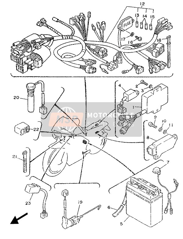 4X7821510000, • . Fuse (15A), Yamaha, 0