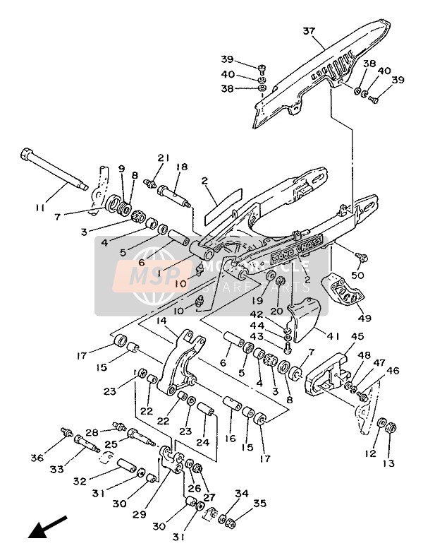 Yamaha XT350 1987 Rear Arm for a 1987 Yamaha XT350