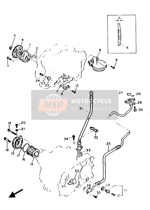 Yamaha XT600 1987 Oil Pump for a 1987 Yamaha XT600