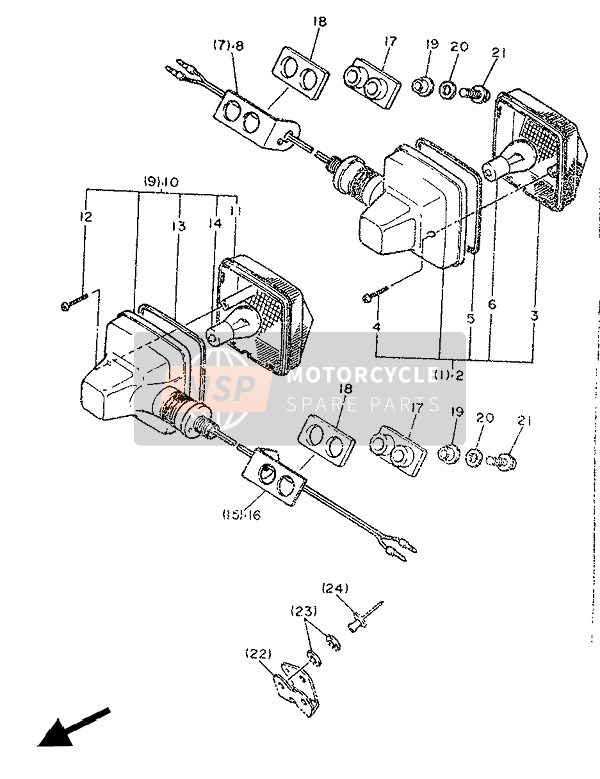 2KF833420000, Lens, Flasher 2, Yamaha, 0