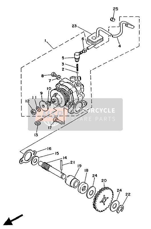 Yamaha YSR50 1987 Oil Pump for a 1987 Yamaha YSR50