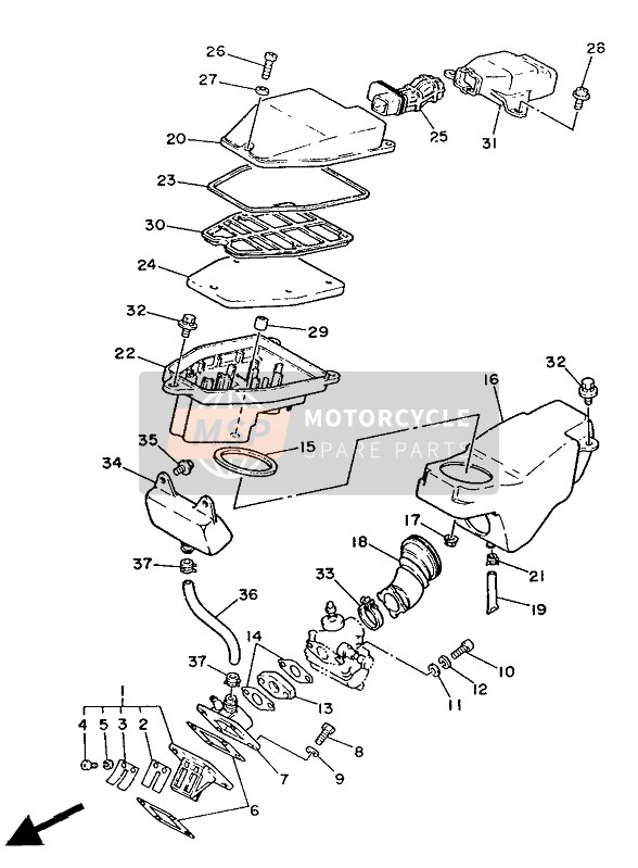 10W144510000, Element, Air Cleaner, Yamaha, 1