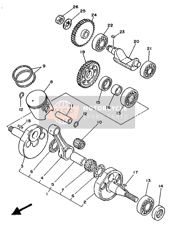 47X116100000, Piston Ring Set (Std), Yamaha, 2