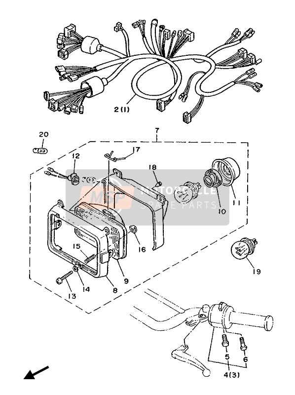 34Y843034000, Headlight Unit Assy, Yamaha, 1