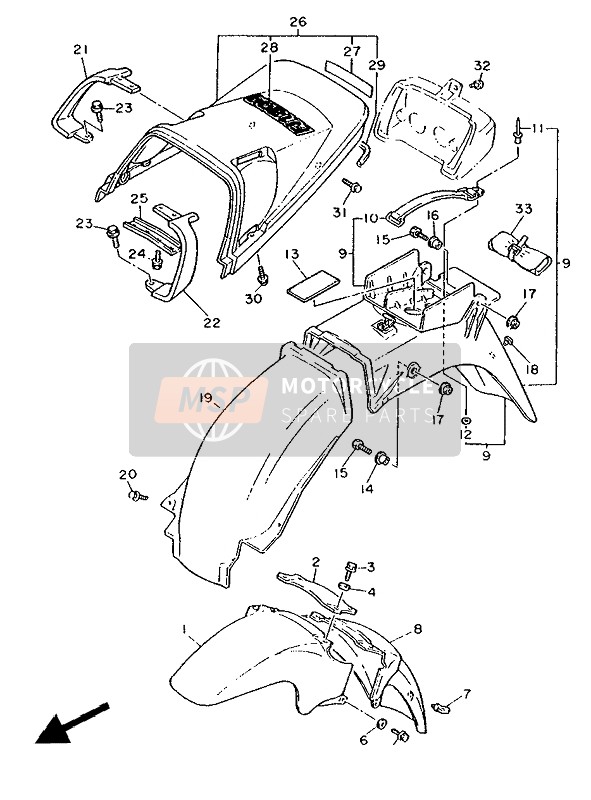 Yamaha FJ1200 1988 KOTFLÜGEL für ein 1988 Yamaha FJ1200