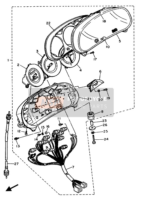 4KM836122000, . Cover, Meter Panel, Yamaha, 1