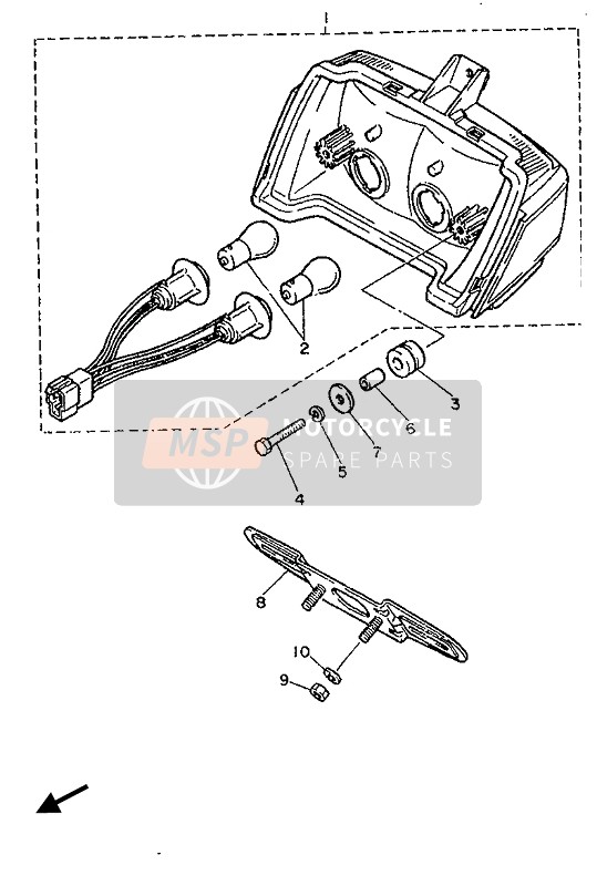 999990235100, Bracket, License, Yamaha, 0