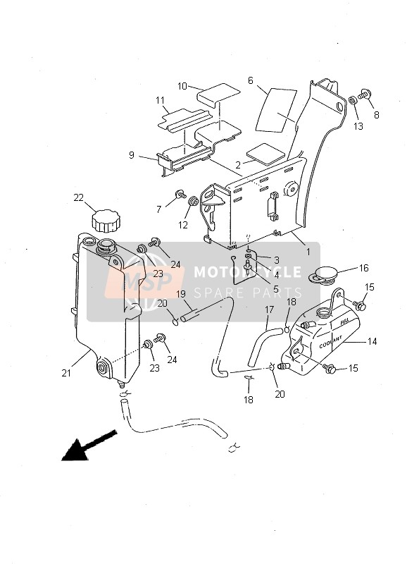 4DJ2174A0000, Insulator, Side Cover, Yamaha, 0