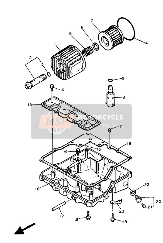 Yamaha FZ750R 1988 ÖLFILTER für ein 1988 Yamaha FZ750R