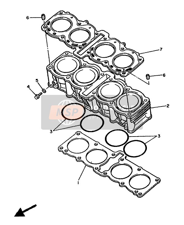 Yamaha FZX750 1988 Cylinder for a 1988 Yamaha FZX750