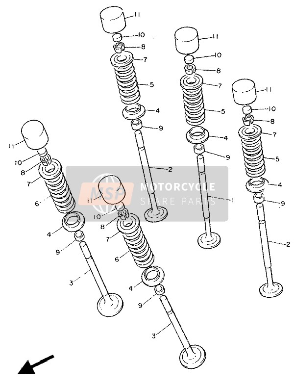 26H121160000, Seat, Valve Spring, Yamaha, 4