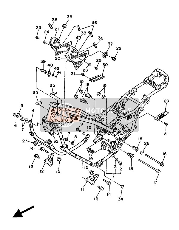 901051036900, Bullone, Flangiato, Yamaha, 3