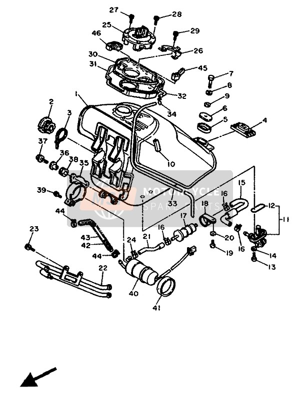 913170802000, Boulon De Palier, Yamaha, 4