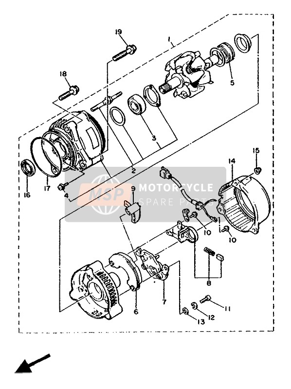 Yamaha FZX750 1988 Generator for a 1988 Yamaha FZX750