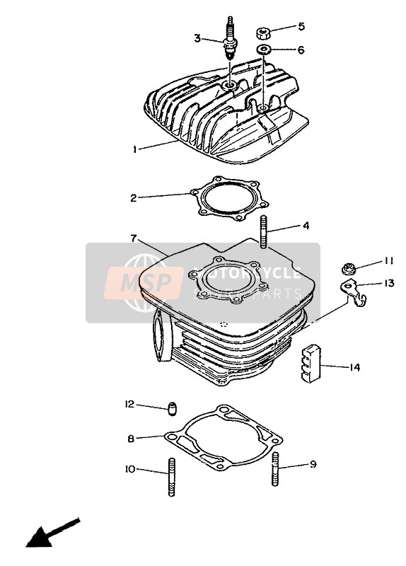 25Y111810000, Joint,  De Culasse 1, Yamaha, 0