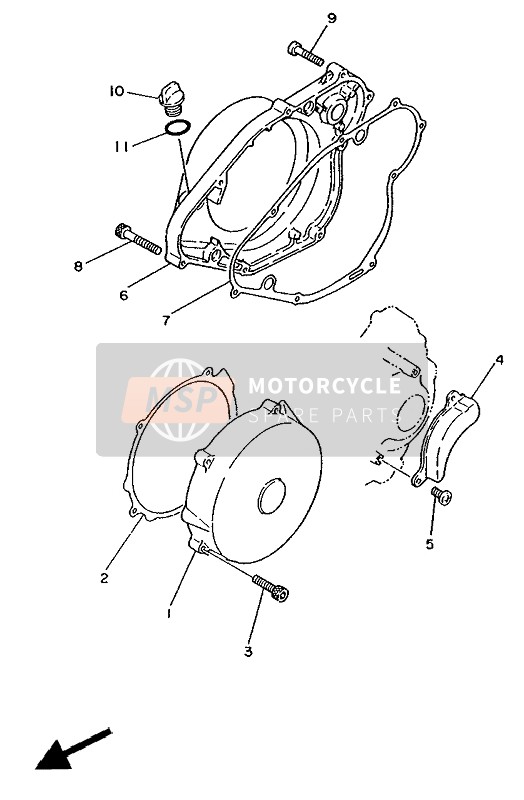 38V154511000, Gasket, Crankcase Cover 1, Yamaha, 0