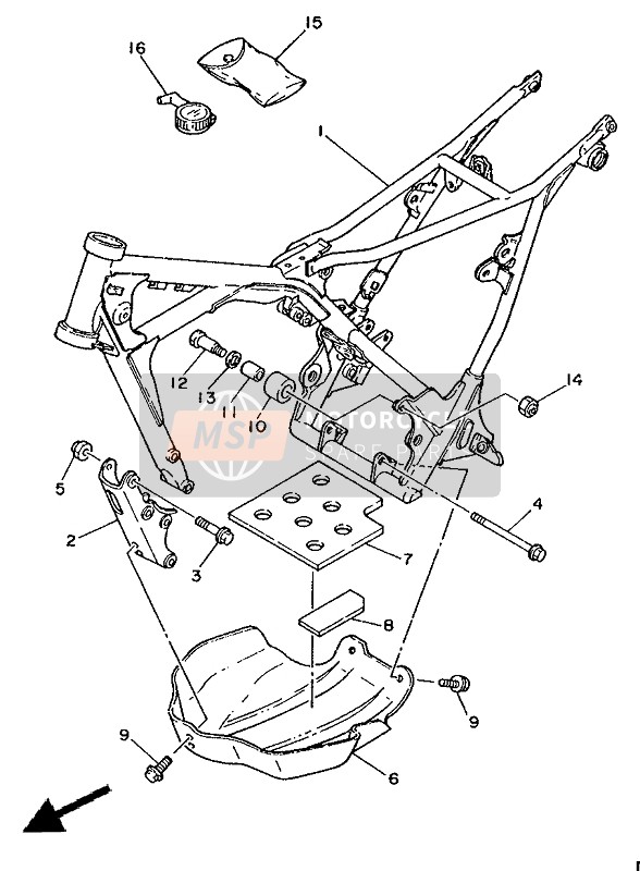 901090870500, Perno D'Articolazione, Yamaha, 1