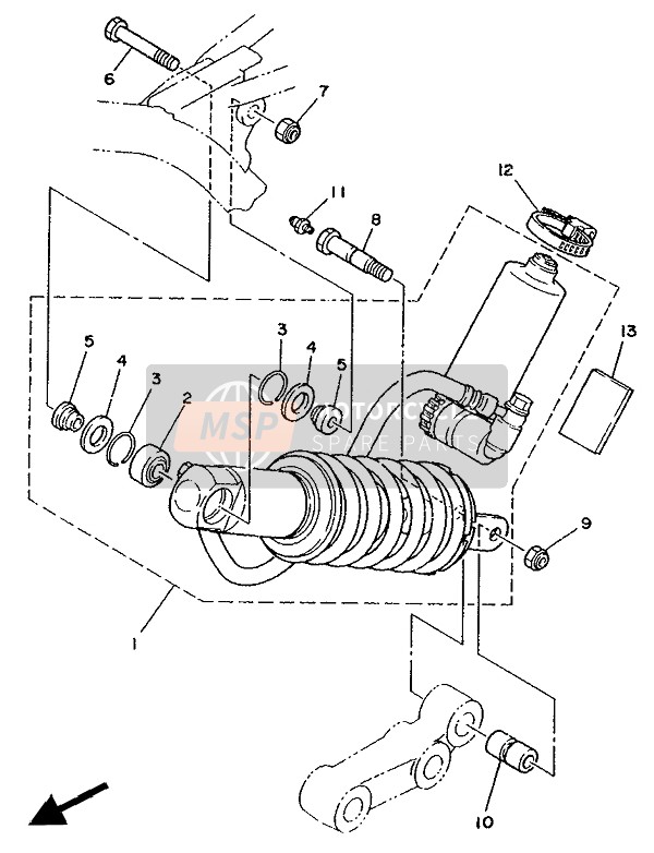 3BB222610000, Damper, Sub Tank, Yamaha, 1