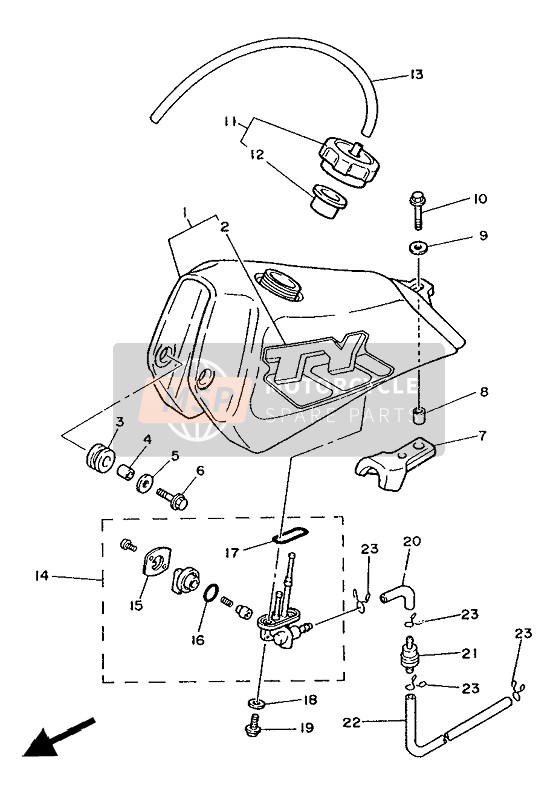 55X245000200, Robinet A Essence, Yamaha, 3