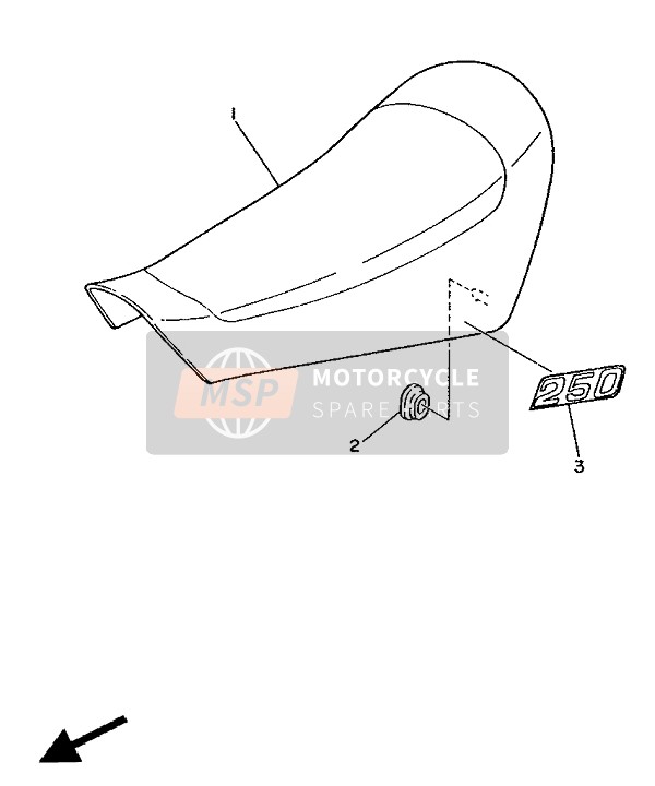 Yamaha TY250R 1988 SITZ für ein 1988 Yamaha TY250R