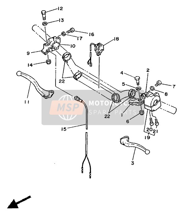 5Y1839221100, Lever 2, Yamaha, 2