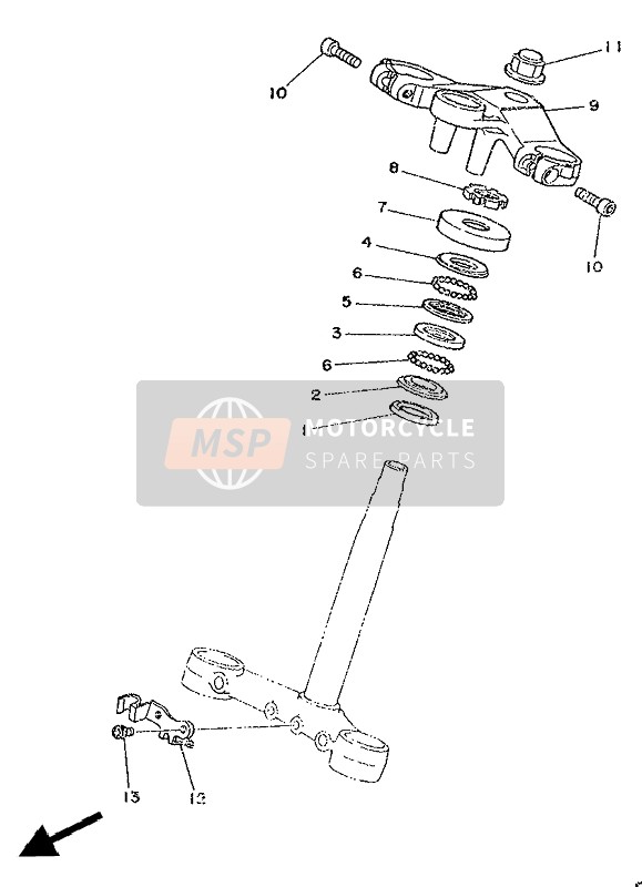 Yamaha TZR250 1988 Steering for a 1988 Yamaha TZR250