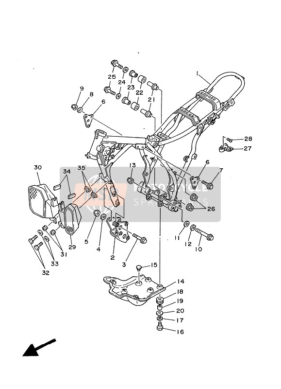 Yamaha XT350 1988 Frame for a 1988 Yamaha XT350