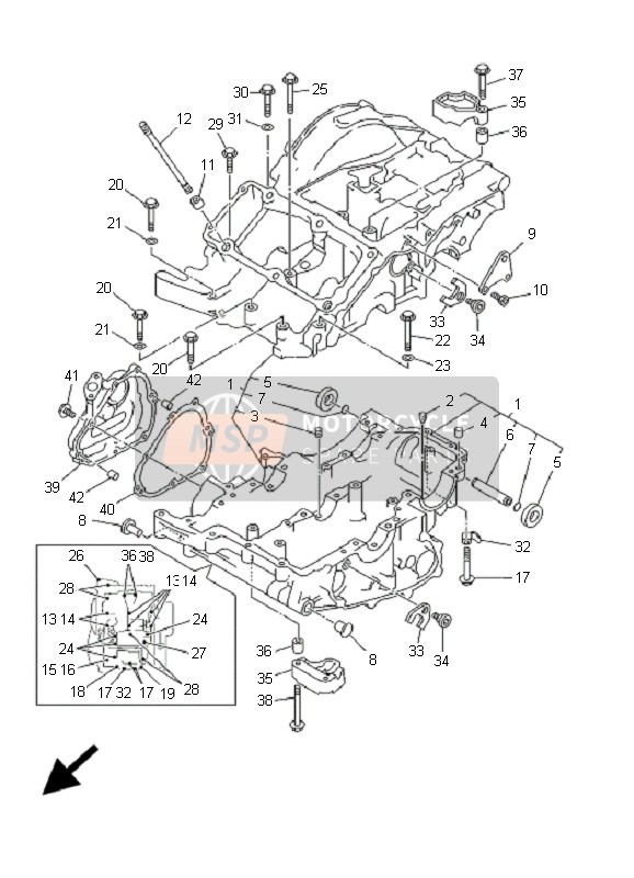 Yamaha TDM850 2000 KURBELGEHÄUSE für ein 2000 Yamaha TDM850