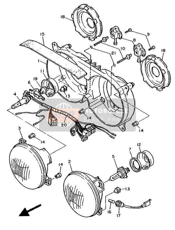 2F9843750000, Fitting Plate, Bulb, Yamaha, 3