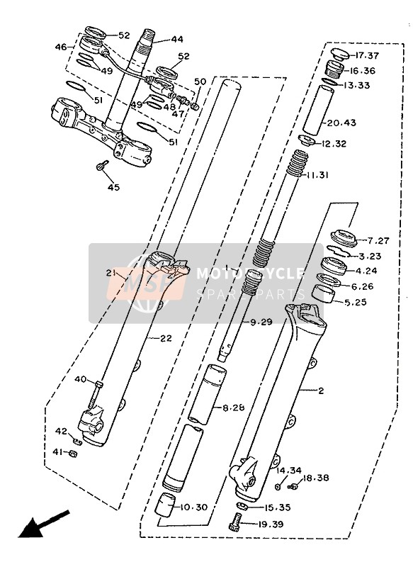 2YK231250000, • . Metal, Slide 1, Yamaha, 2