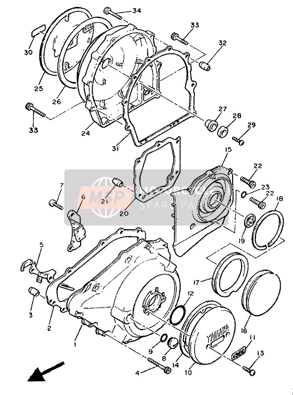 987800601600, Screw Flat Head, Yamaha, 1