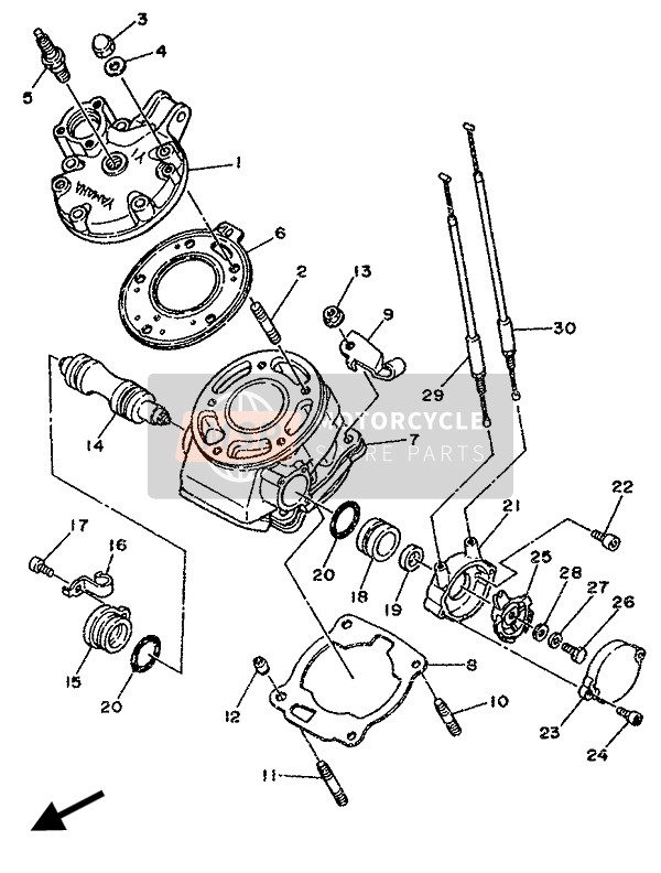 Yamaha DT125R 1989 Cylinder for a 1989 Yamaha DT125R