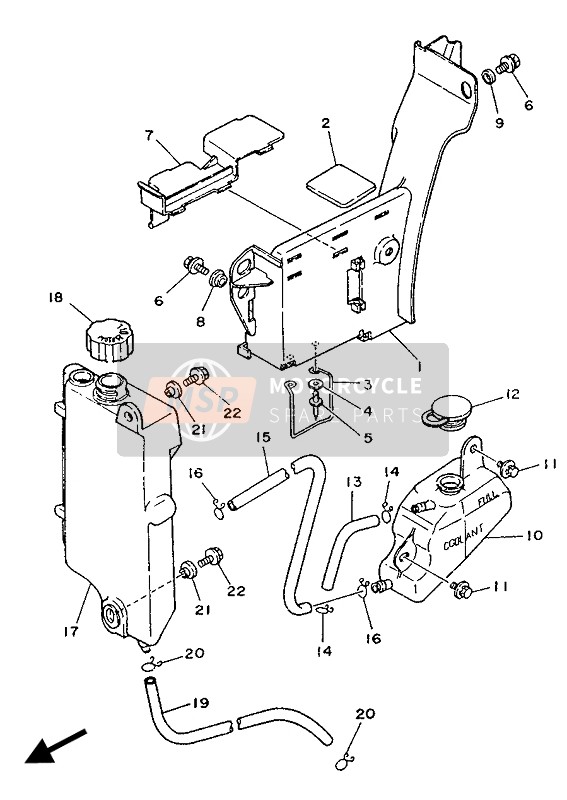 90445092K100, Schlauch, Yamaha, 3