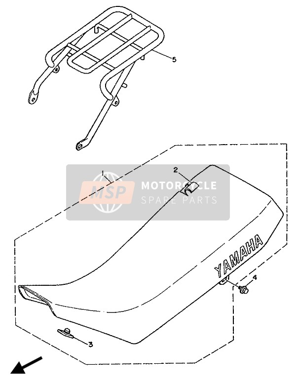 Yamaha DT125R 1989 Asiento para un 1989 Yamaha DT125R