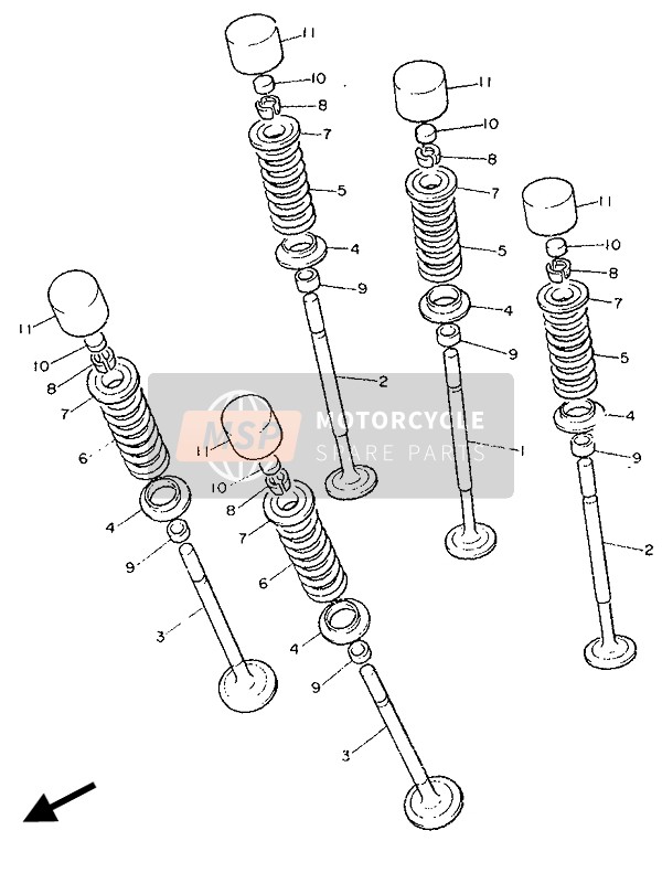 1AA121130100, Spring, Valve Inner, Yamaha, 0