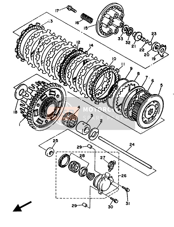 Yamaha FZ750 GENESIS 1989 Clutch for a 1989 Yamaha FZ750 GENESIS