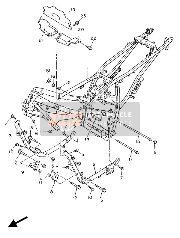 Yamaha FZ750 GENESIS 1989 Cadre pour un 1989 Yamaha FZ750 GENESIS