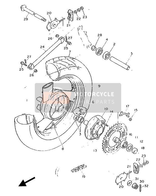 901701001100, Tuerca, Yamaha, 4