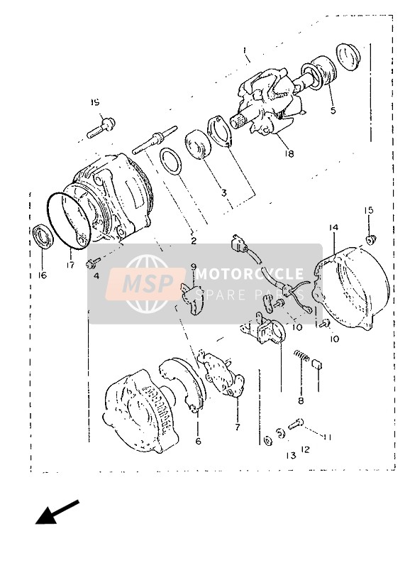 Yamaha FZ750 GENESIS 1989 GENERATOR für ein 1989 Yamaha FZ750 GENESIS