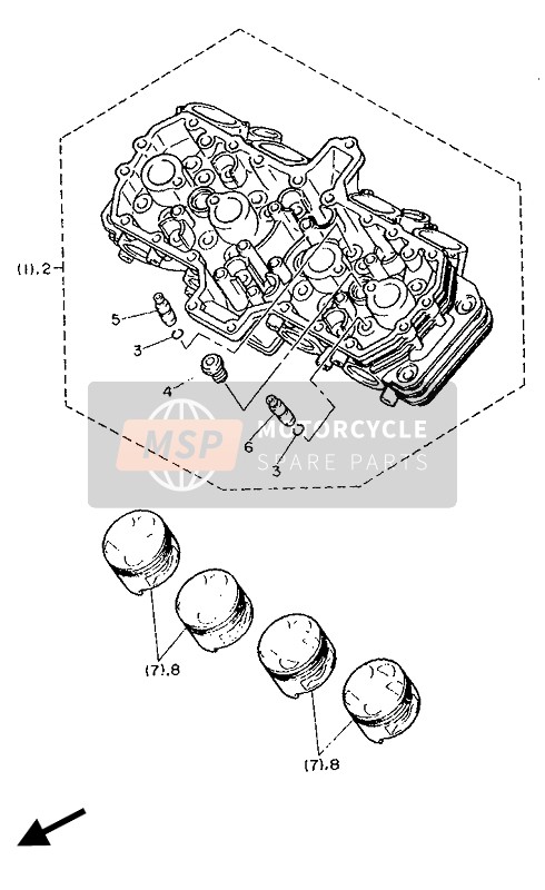 Yamaha FZ750 GENESIS 1989 ALTERNATIV (MOTOR) für ein 1989 Yamaha FZ750 GENESIS